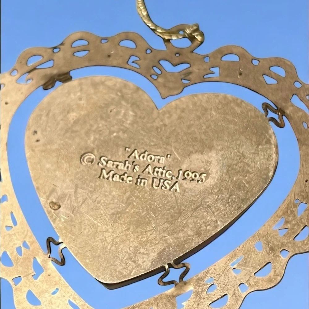 Gold Heart Angel Ornament Sarah’s attic☑️ - Picture 5 of 8